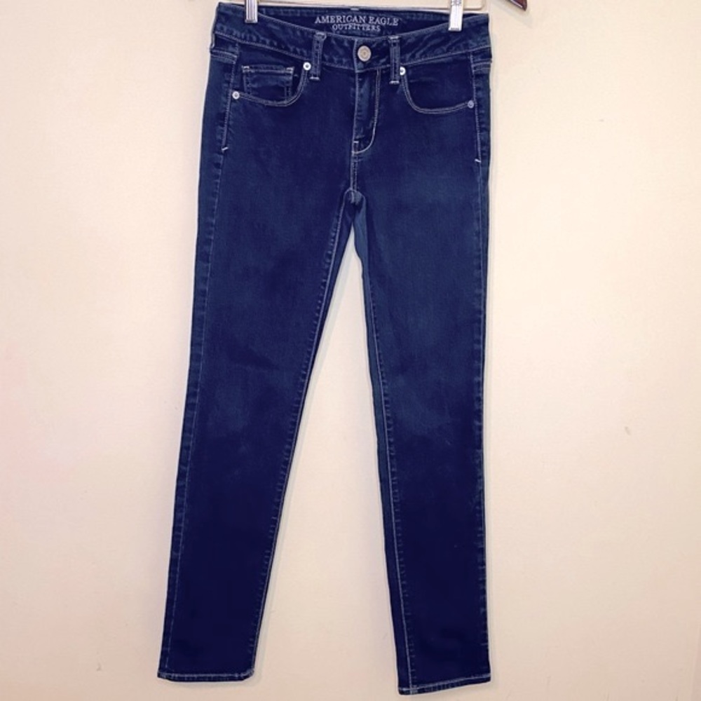 American Eagle Women’s Dark Denim Stretch Skinny Jeans Size 2